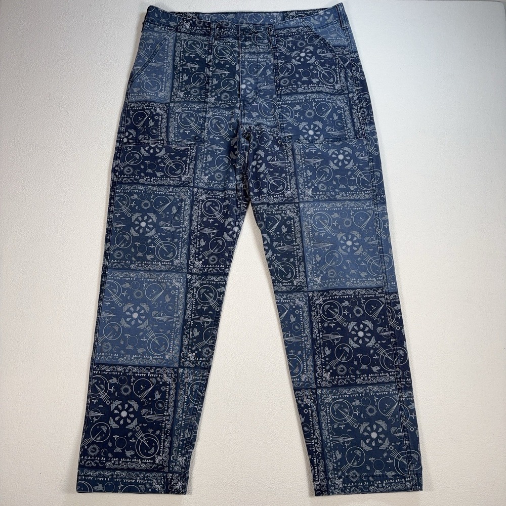 Levi's Premium Utility Pants Men's 36 (fits 37x30) Navy  Paisley Tapered Big E
